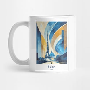 Abstract Paris Eiffel Tower in France Mug